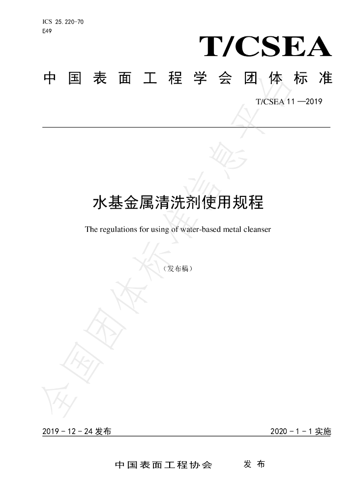 T/CSEA 11-2019 标准预览