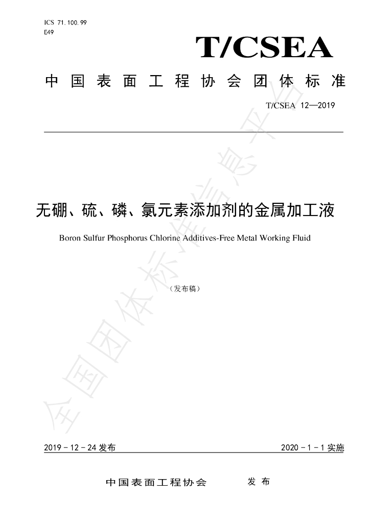 T/CSEA 12-2019 标准预览