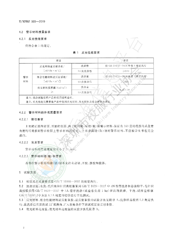 T/XFBZ 009-2019 标准预览