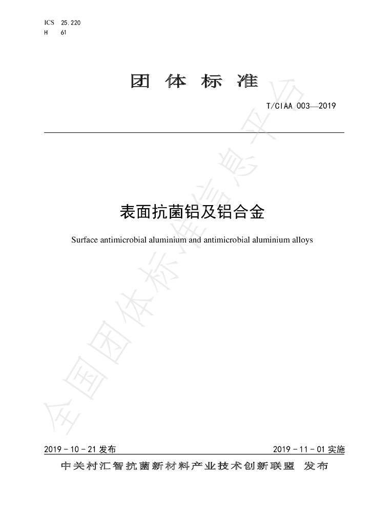 T/CIAA 003-2019 标准预览