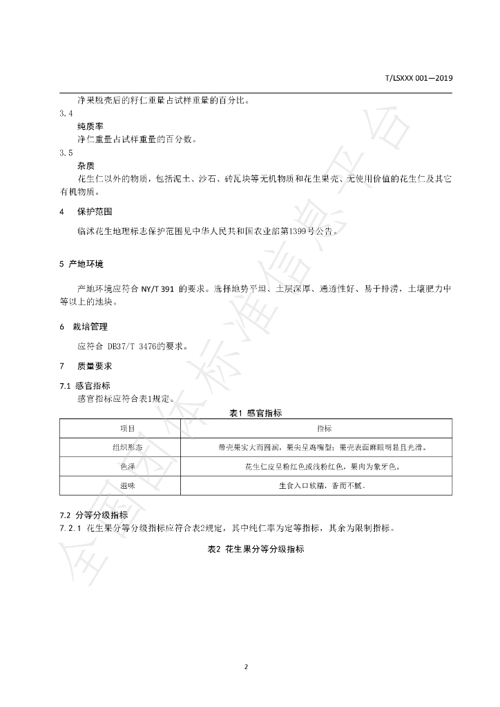 T/LSXXX 001-2019 标准预览
