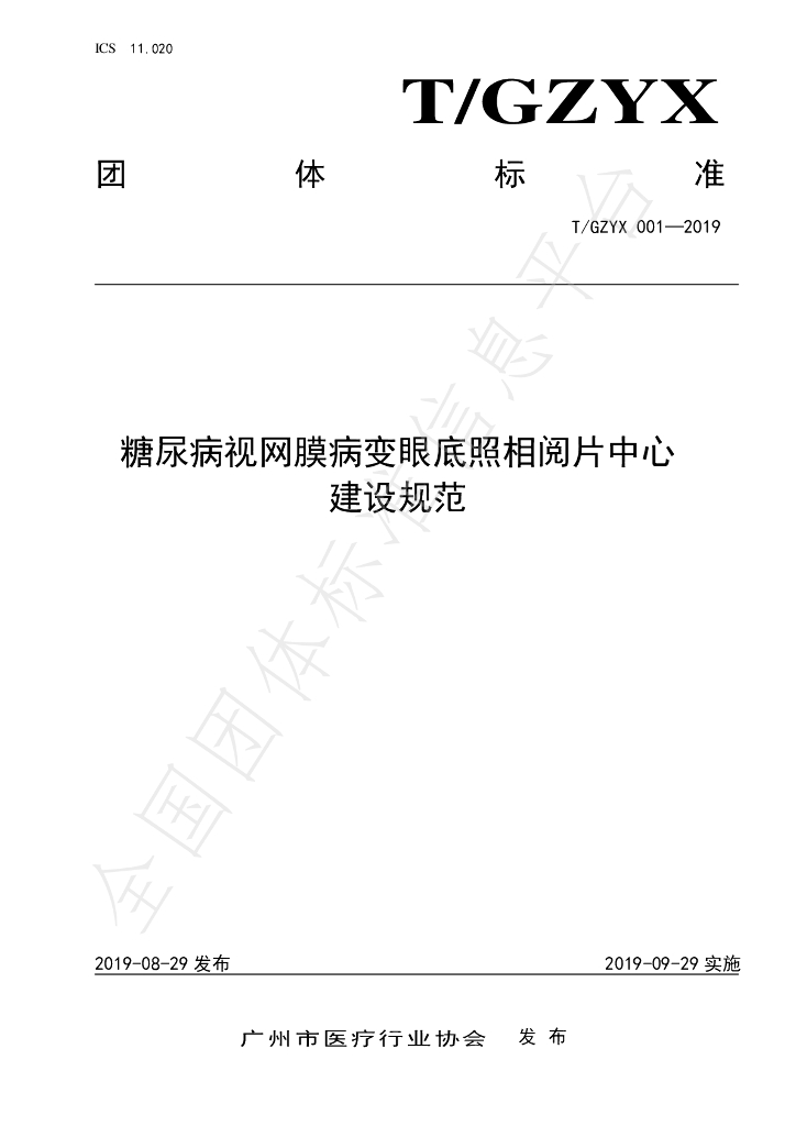 T/GZYX 001-2019 标准预览