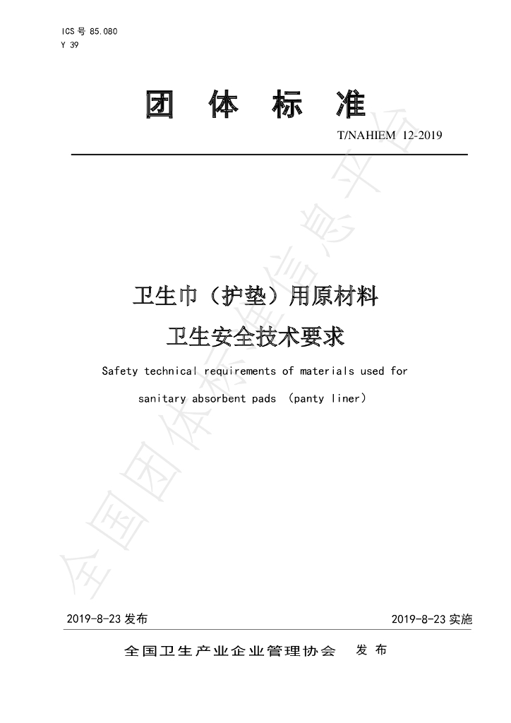 T/NAHIEM 12-2019 标准预览