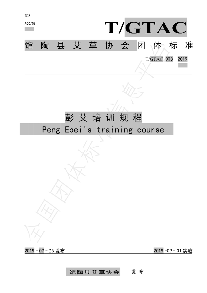T/GTAC 003-2019 标准预览