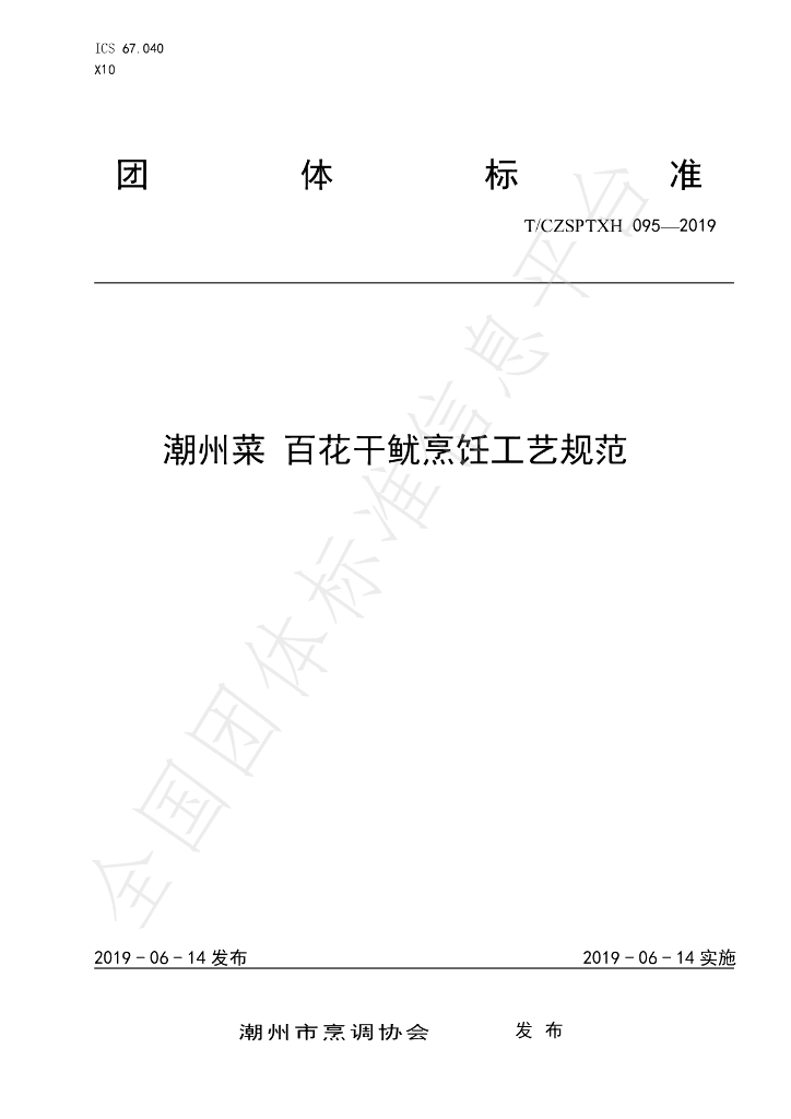 T/CZSPTXH 095-2019 标准预览