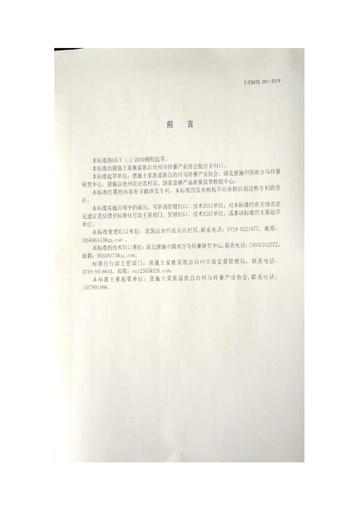 T/ESXTD 001-2019 标准预览