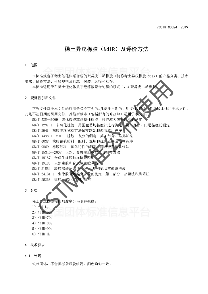 T/CSTM 00024-2019 标准预览