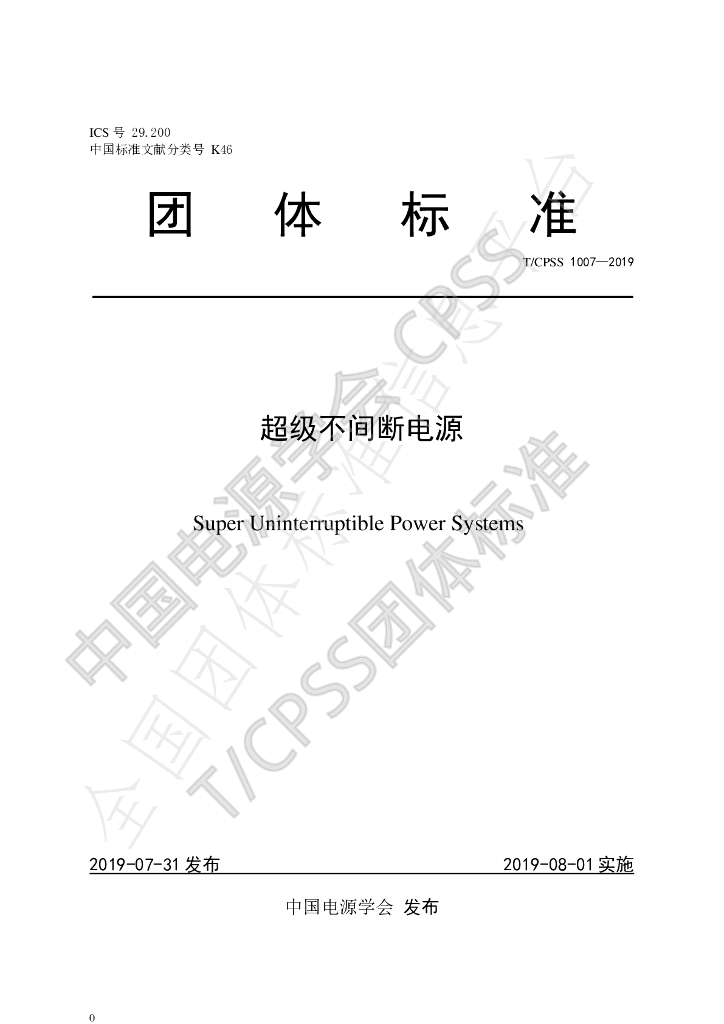 T/CPSS 1007-2019 标准预览