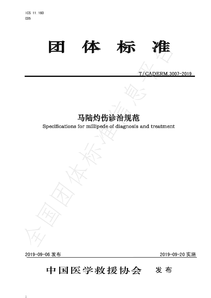 T/CADERM 3007-2019 标准预览