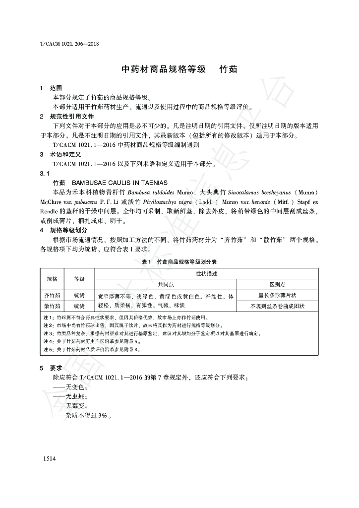T/CACM 1021.206-2018 标准预览