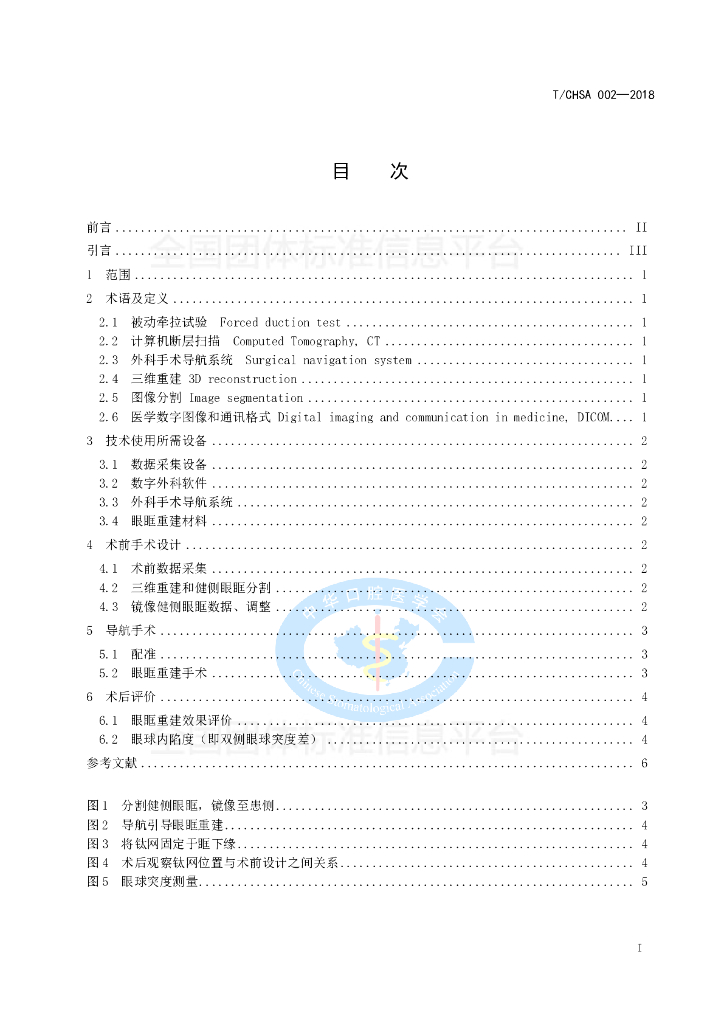 T/CHSA 002-2018 标准预览