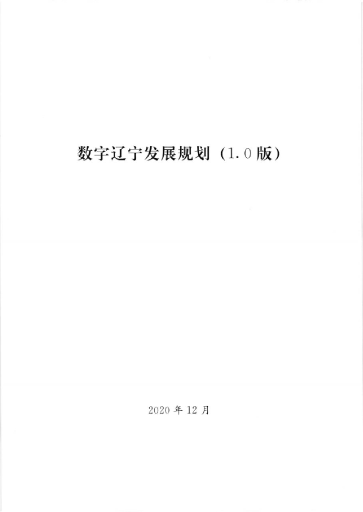 数宇辽宁发展规划（1.0版）