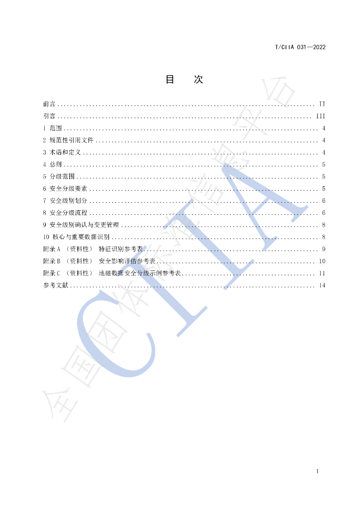 T/CIIA 031-2022 标准预览