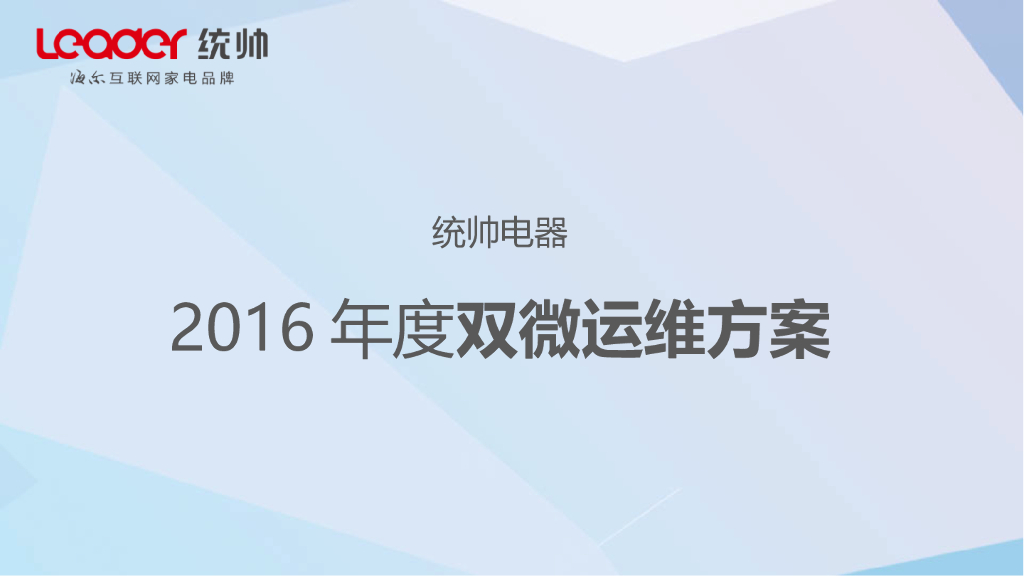 2016统帅年度自媒体双微运维方案