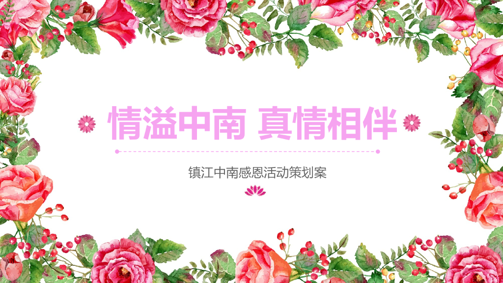 2017镇江中南感恩活动策划案