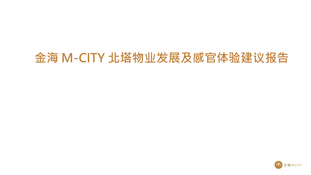 2018广东佛山金海M-CITY行政公寓物业发展建议报告