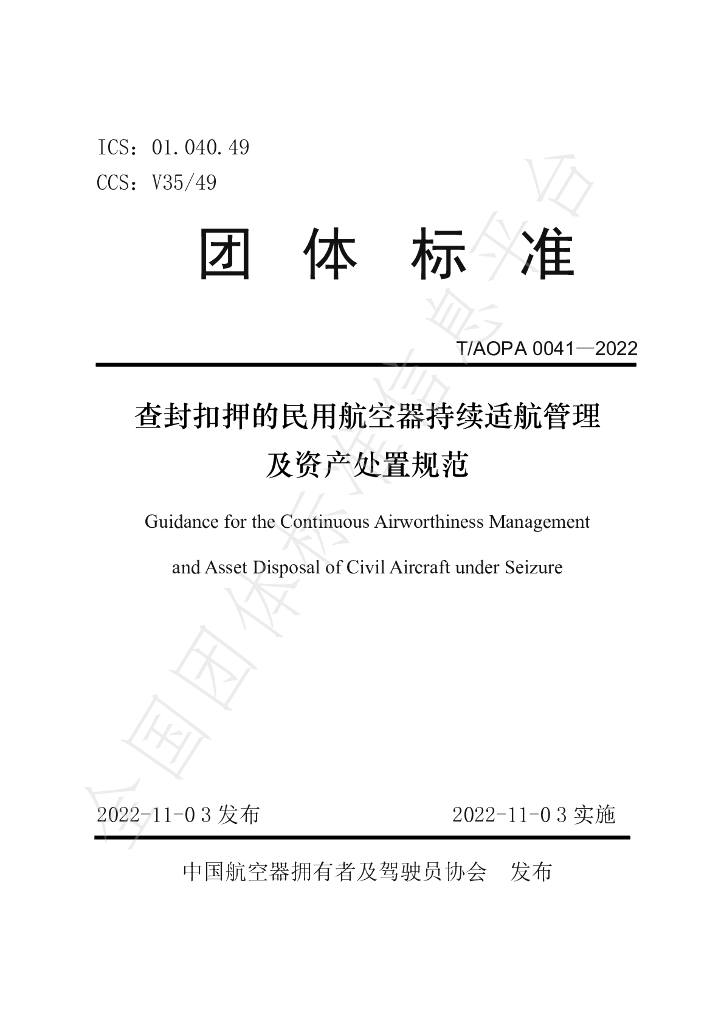 T/AOPA 0041-2022 标准预览