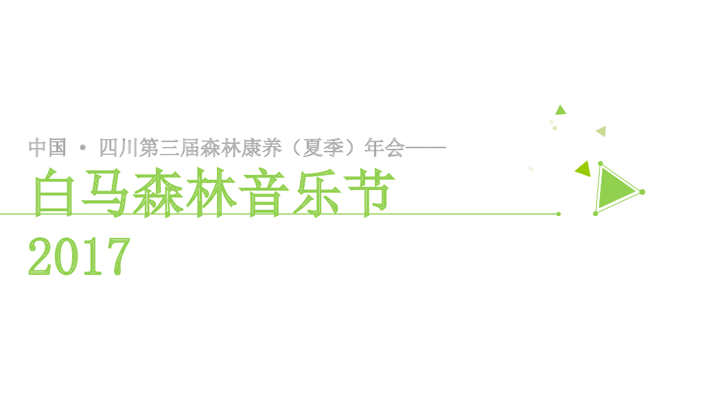 2017白马森林音乐节策划案
