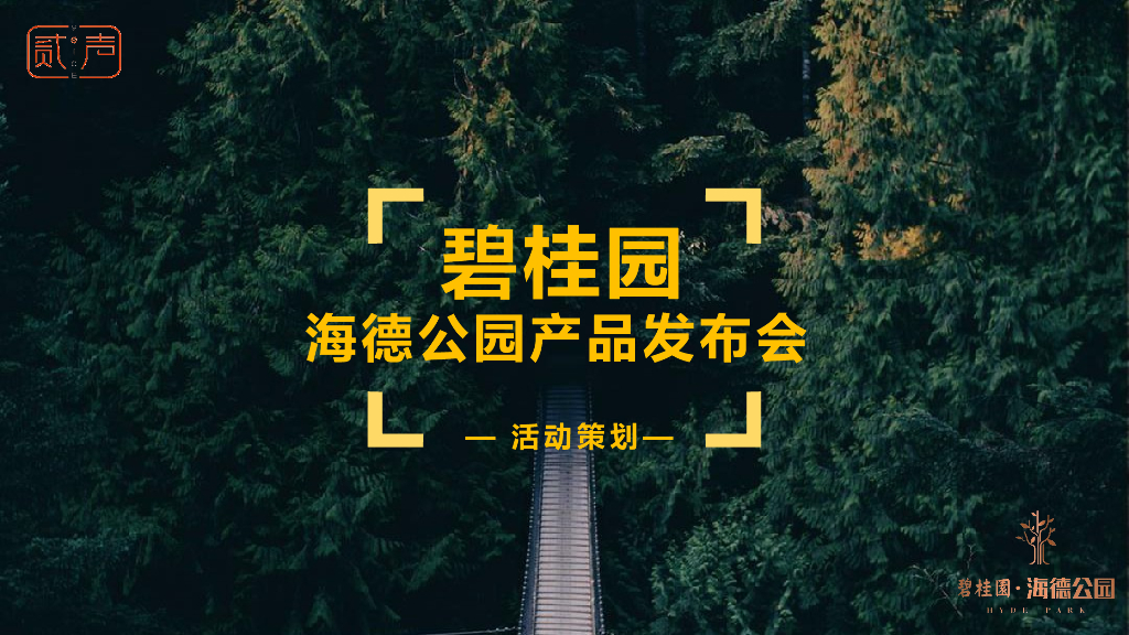 2018碧桂园海德公园发布会策划案