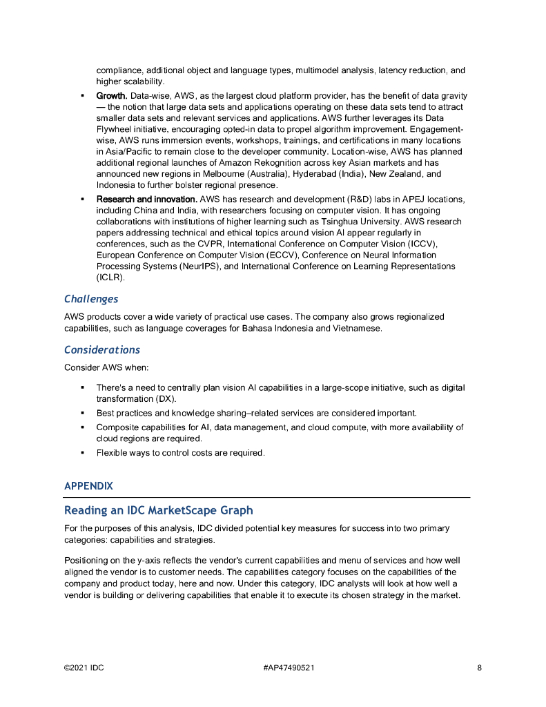 IDC：2021 亚太区（不含日本）视觉人工智能软件平台厂商测评（英文版）_第8页
