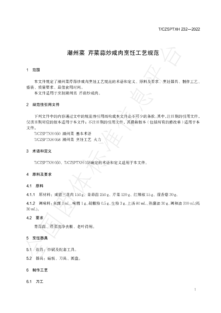 T/CZSPTXH 232-2022 标准预览