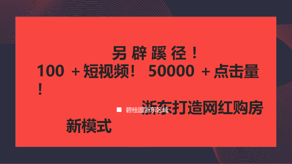 2020碧桂园浙东区域打造网红购房新模式总结案
