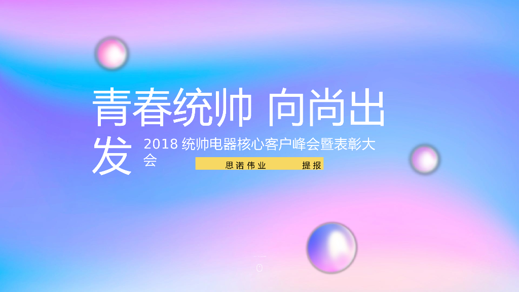 2018统帅电器核心客户峰会暨表彰大会策划案