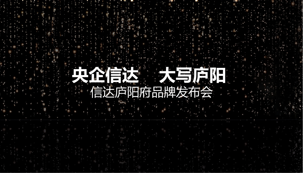 2018信达庐阳府品牌发布会策划案