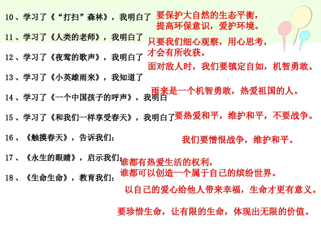 部编版语文四年级下册四年级下册语文期末总复习课件_第6页