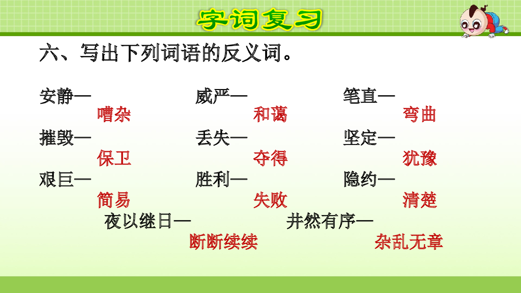 部编版语文四年级下册第8单元复习_第8页