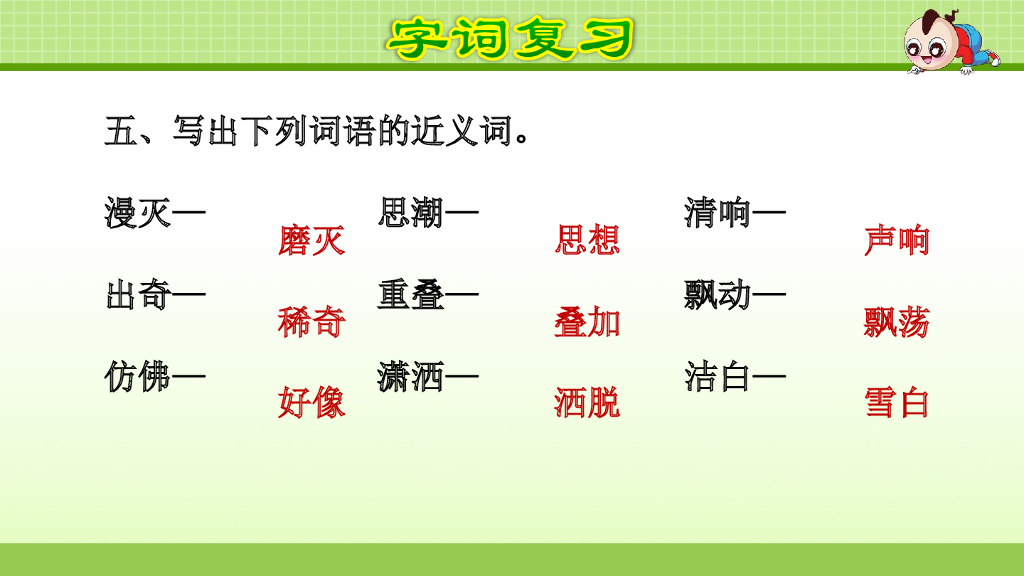 部编版语文四年级下册第3单元复习_第8页
