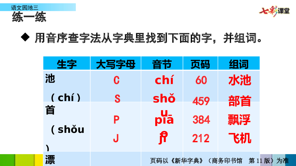 部编版一年级语文下册语文园地三_第6页