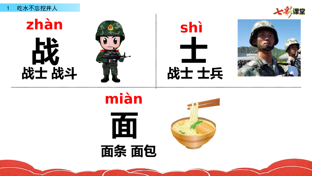 部编版一年级语文下册1 吃水不忘挖井人_第9页