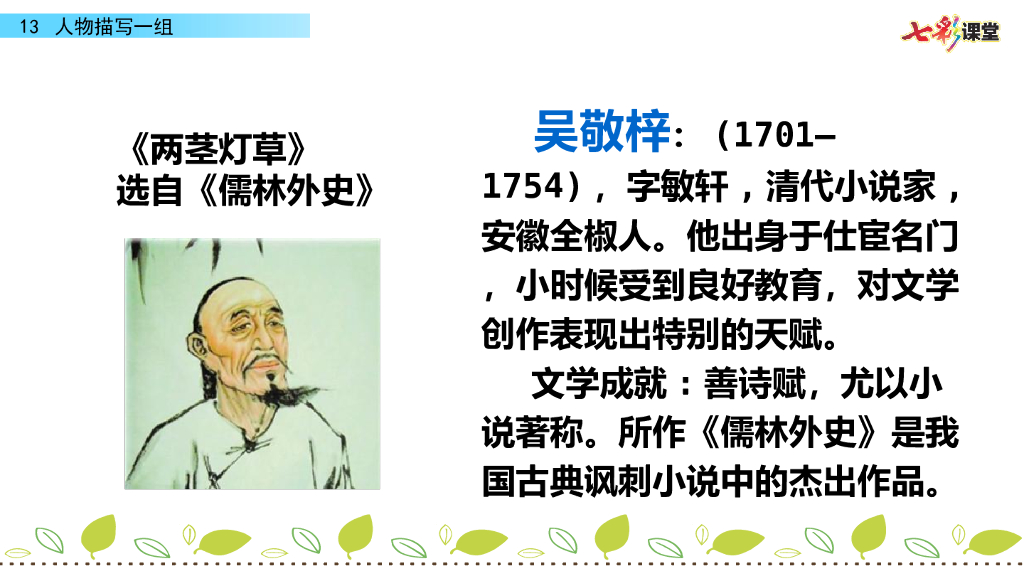 部编版五年级语文下册13 人物描写一组_第6页