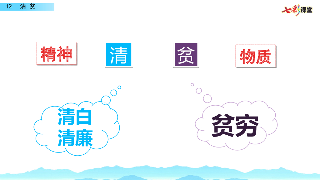 部编版五年级语文下册12 清贫_第10页