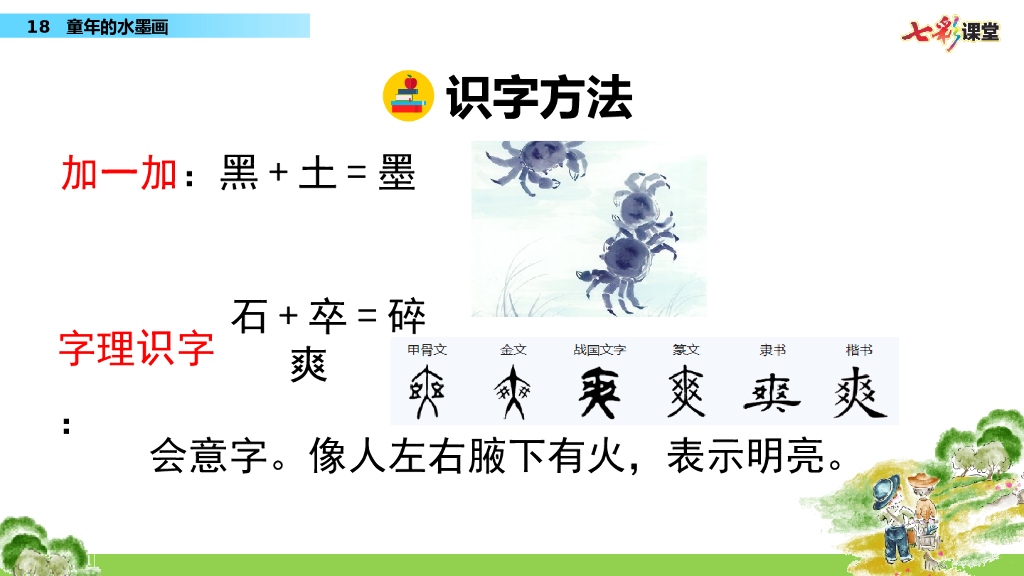 部编版三年级语文下册18 童年的水墨画_第9页