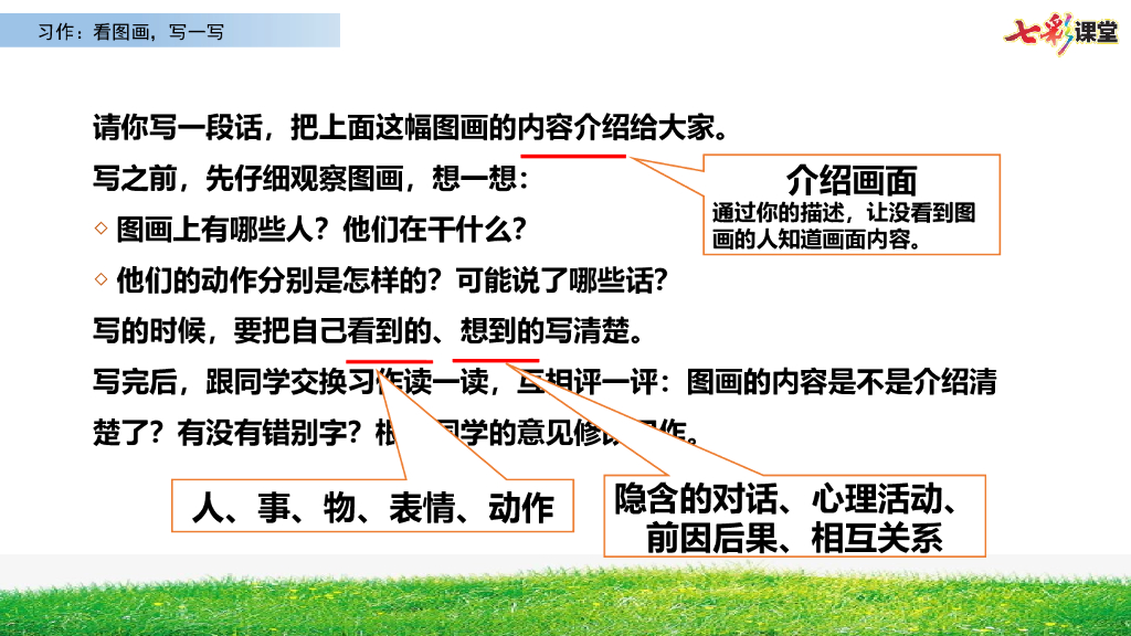 部编版三年级语文下册习作：看图画，写一写_第9页