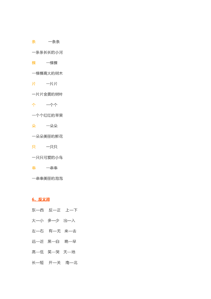 【新部编版】一年级语文上册知识要点盘点（Word版，14页）_第6页