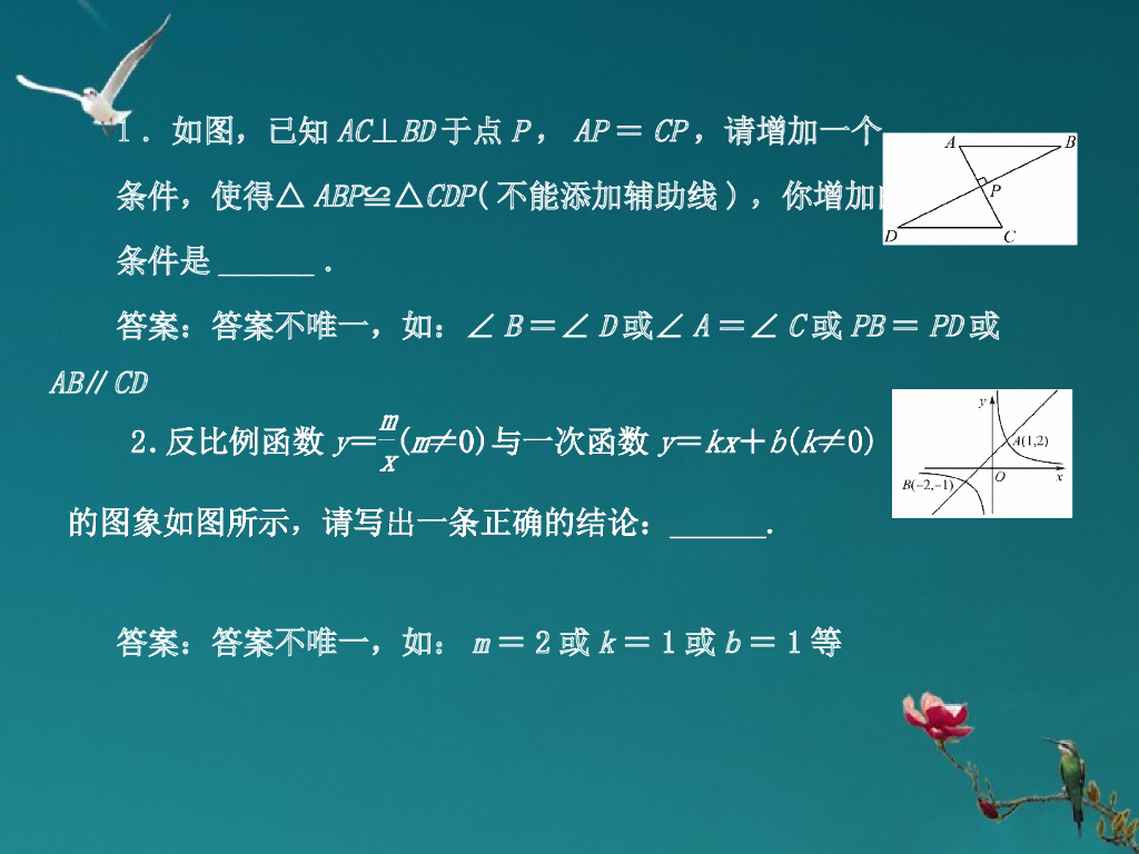 版中考数学-专题二-开放型问题精品课件（含11真题和12预测题）ppt课件_第10页