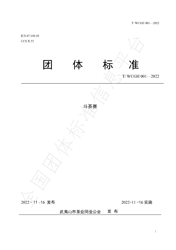 T/WCGH 001-2022 标准预览