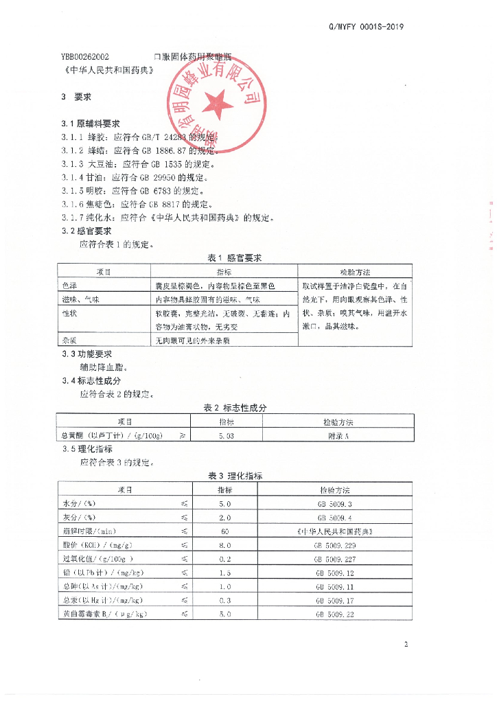 Q/MYFY 0001S-2019 标准预览