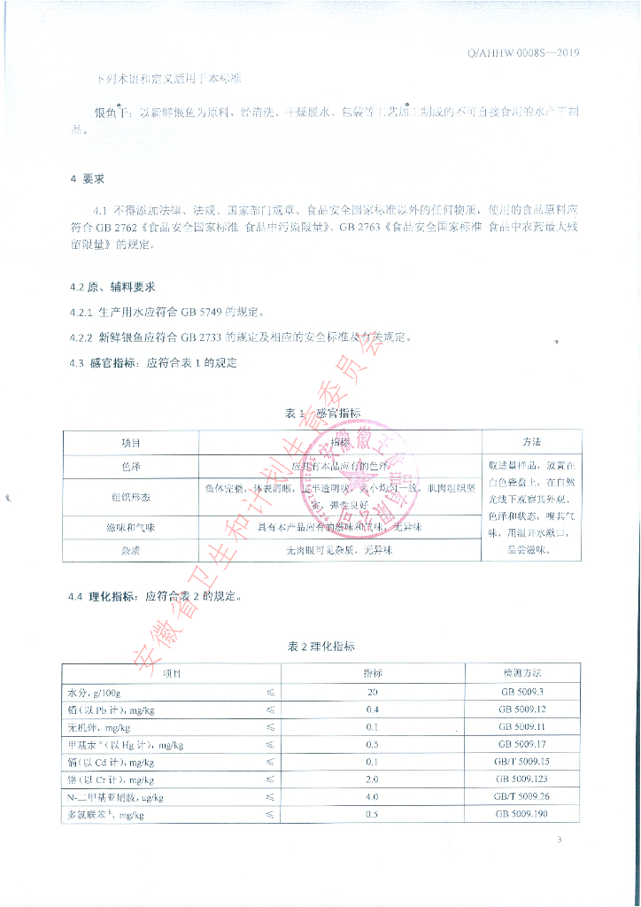 Q/AHHW 0008S-2019 标准预览