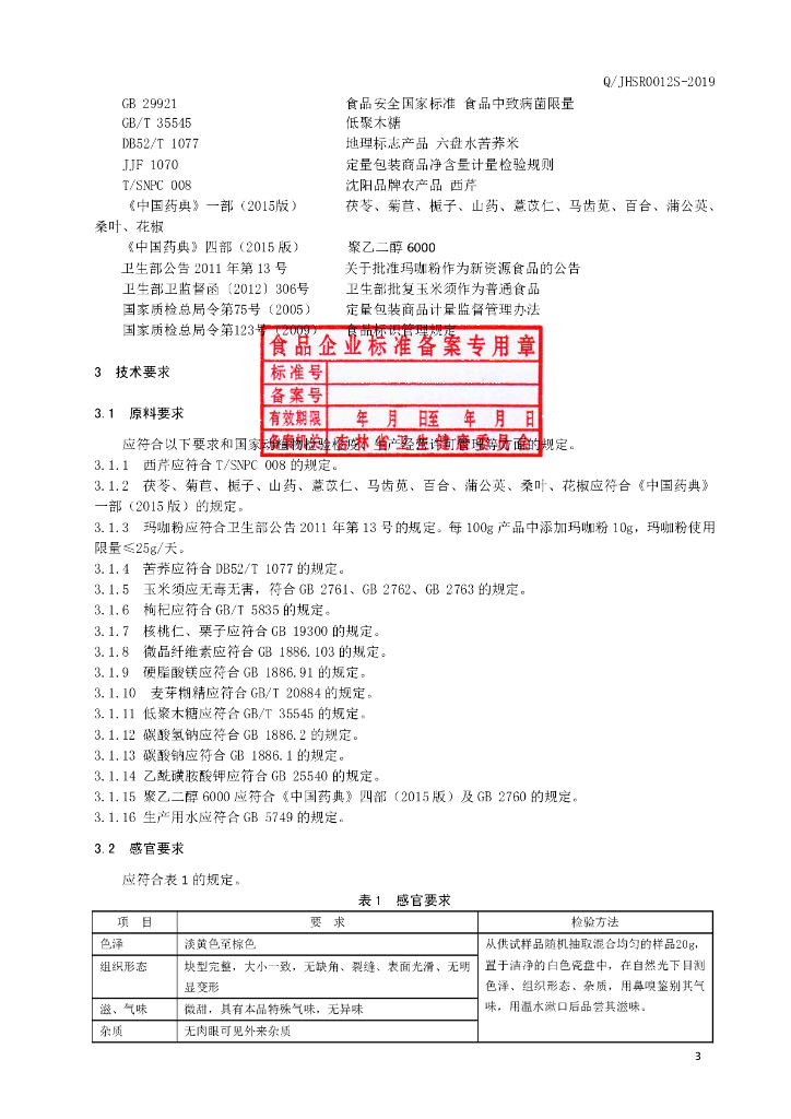 Q/JHSR 0012S-2019 标准预览