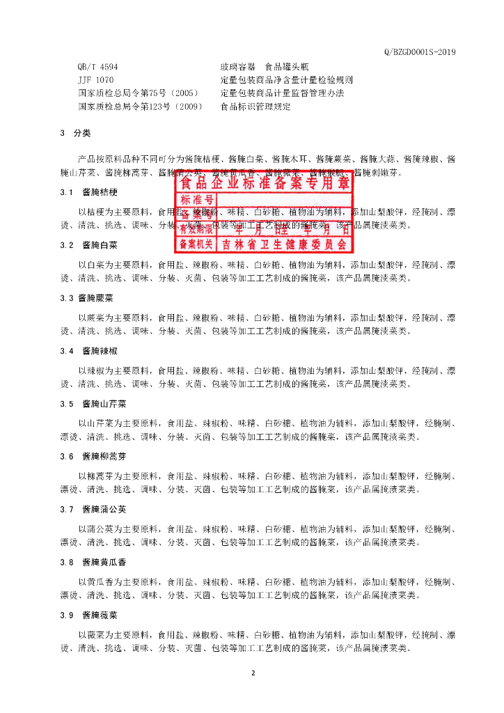Q/BZGD 0001S-2019 标准预览