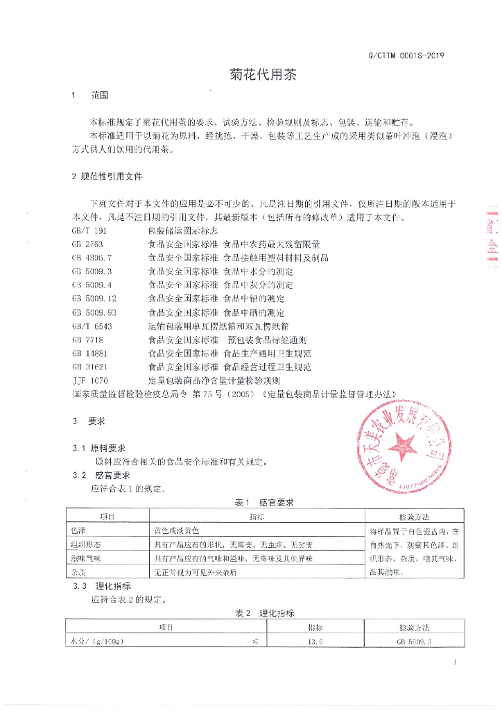Q/CTTM 0001S-2019 标准预览