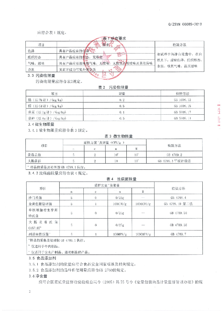 Q/ZSYN 0008S-2019 标准预览