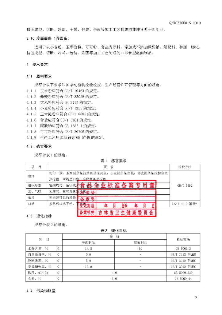 Q/WCZT 0001S-2019 标准预览