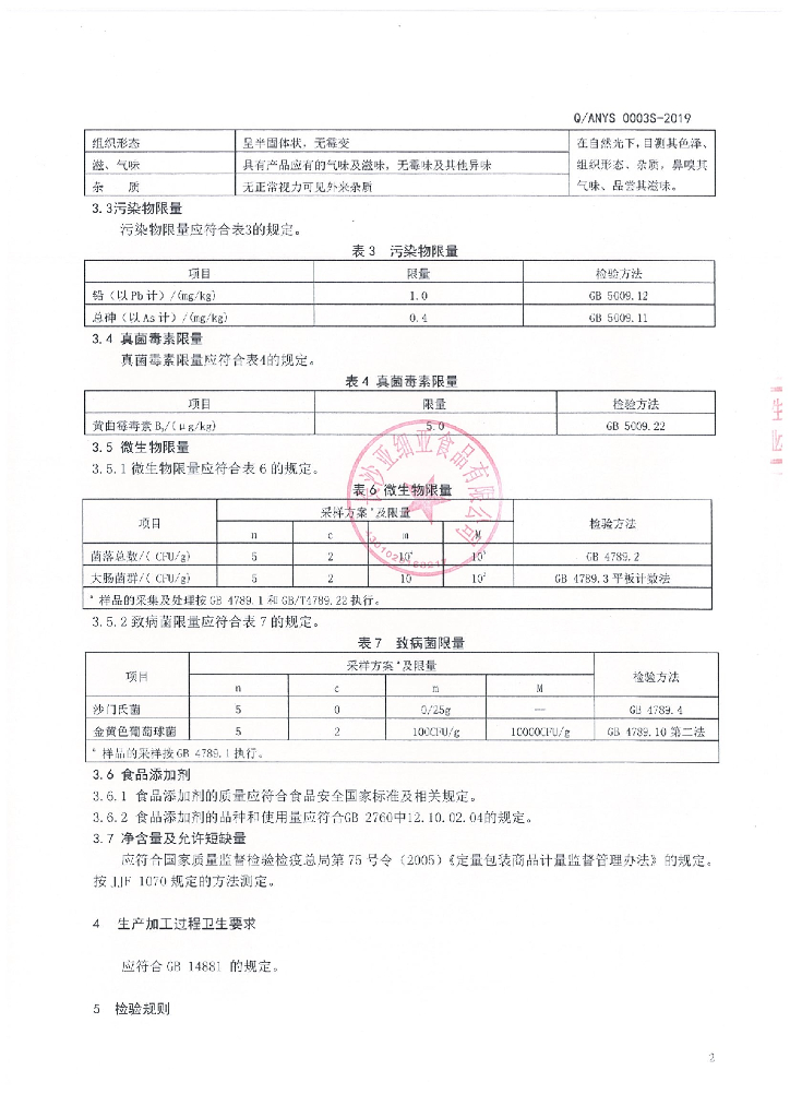 Q/ANYS 0003S-2019 标准预览
