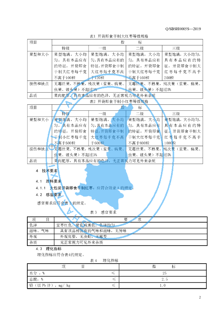 Q/SBSH 0005S-2019 标准预览