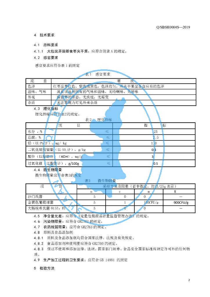 Q/SBSH 0004S-2019 标准预览